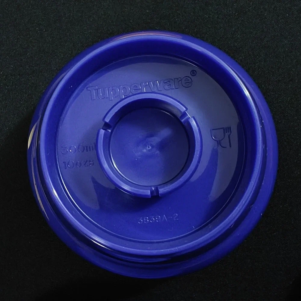 Vintage Tupperware Condiment Caddy Set Cups Spoons Lids Complete Yellow Blue NEW